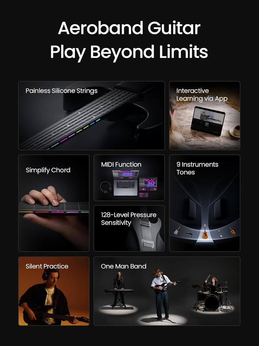 Portable Smart Silicone-String Guitar